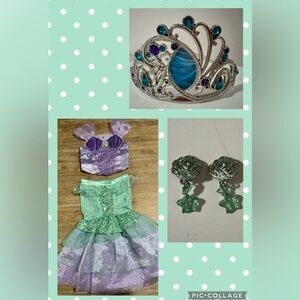 Little Mermaid costume sz 5/6 and accessories